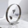 Sculpture abstraite métal chrome