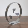 Sculpture abstraite métal chrome