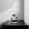 Sculpture abstraite métal chrome