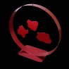 Sculpture abstraite métal rouge