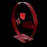 Sculpture abstraite métal rouge