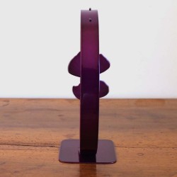 Sculpture abstraite métal violet