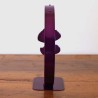 Sculpture abstraite métal violet