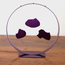 Sculpture abstraite métal violet