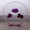 Sculpture abstraite métal violet