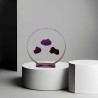 Sculpture abstraite métal violet