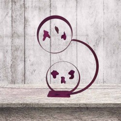 Creation moderne abstraite rose fushia