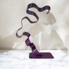 sculpture ruban torsadé violet