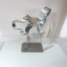 sculpture métal ruban torsadé chrome