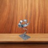 sculpture métal ruban torsadé chrome
