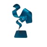 sculpture métal ruban torsadé turquoise
