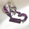 sculpture abstraite métal violet
