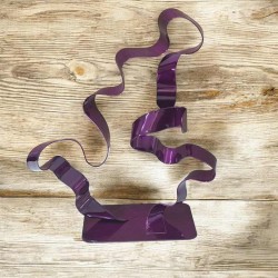 sculpture abstraite métal violet