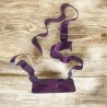 sculpture abstraite métal violet