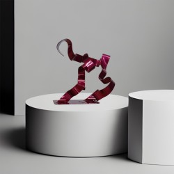 sculpture abstraite métal