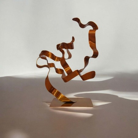 sculpture abstraite métal orange sculpture abstraite métal orange