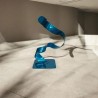 Sculpture abstraite en métal bleu turquoise