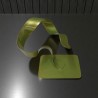 sculpture abstraite en métal vert anis