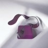 sculpture abstraite métal violet