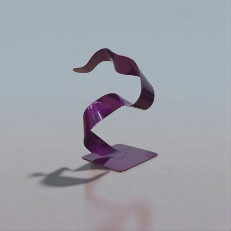 sculpture abstraite métal violet sculpture abstraite métal violet
