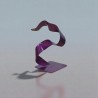 sculpture abstraite métal violet
