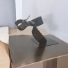 sculpture abstraite gris noir
