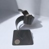 sculpture abstraite gris noir