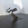 sculpture abstraite gris noir