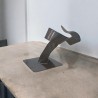 sculpture abstraite gris noir
