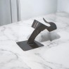 sculpture abstraite gris noir