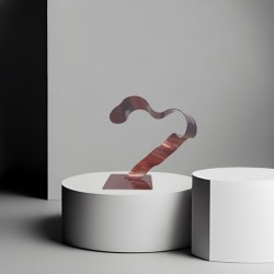 sculpture abstraite cuivre